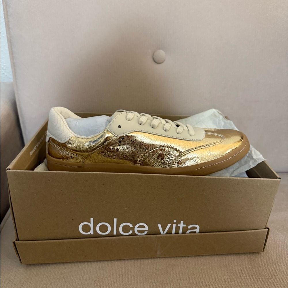 Dolce Vita Gold Metallic Sneakers
